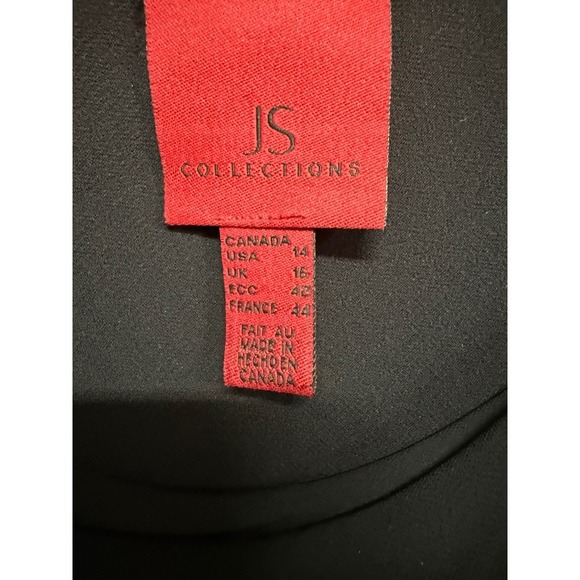 Vintage JS Collections Asymmetrical Tunic Top Fairy Y2K Beaded Sleeves Size 14 - Picture 6 of 7